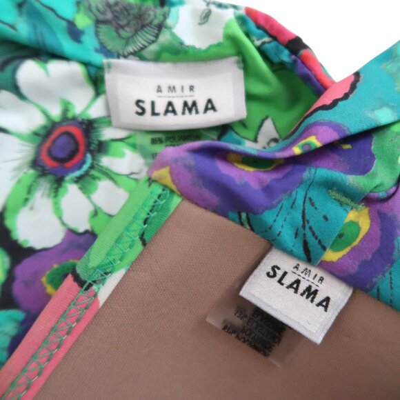 AMIR SLAMA floral print bikini swimsuit S M - Picture 5 of 6